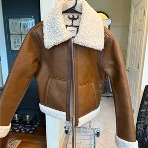 Abercrombie & Fitch Brown Shearling Jacket